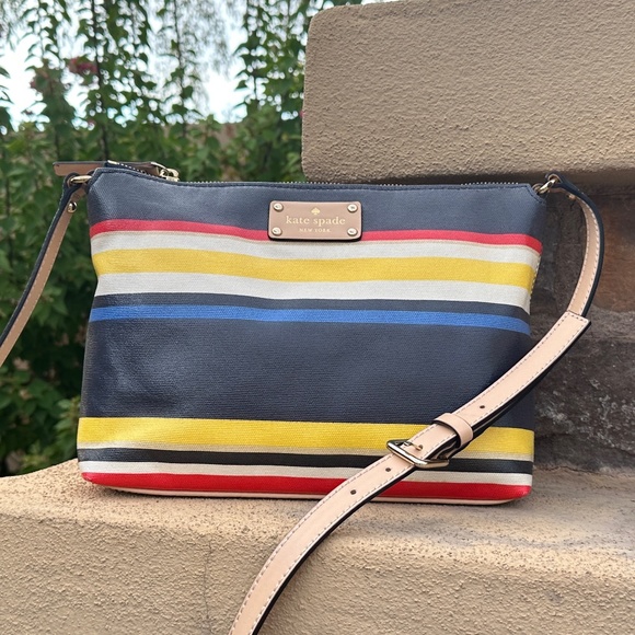 Kate Spade Striped Crossbody Handbag - Picture 1 of 8